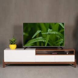 میز تلویزیون پایه چوبی طرح توسکا