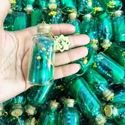گیفت شیشه ای تسبیح کریستالی غدیر سبز و رنگی