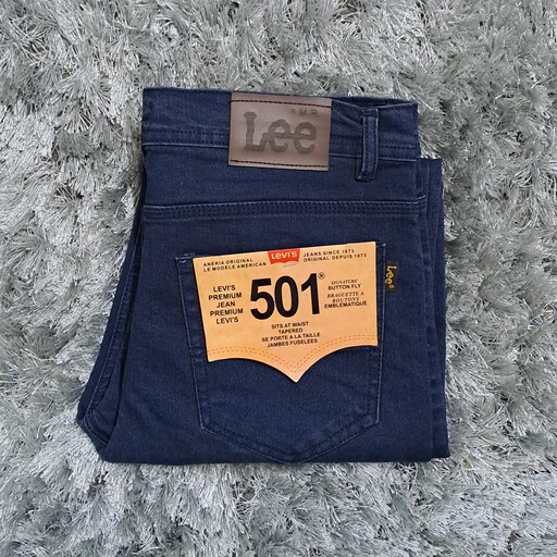 شلوار لی مردانه ساده کلاسیک فاق بلند تک رنگ و تک سایز فروش ویژه 