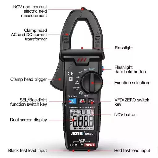 مولتی متر کلمپی دیجیتال برند مستک مدل CM83D