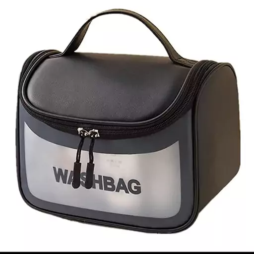 کیف آرایشی واشبگ بیضی مشکی سایز بزرگ WASHBAG  