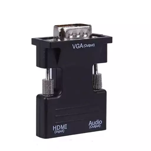 تبدیل HDMI به VGA و 3.5mm Audio با کابل صدا به طول 20 سانتی متر