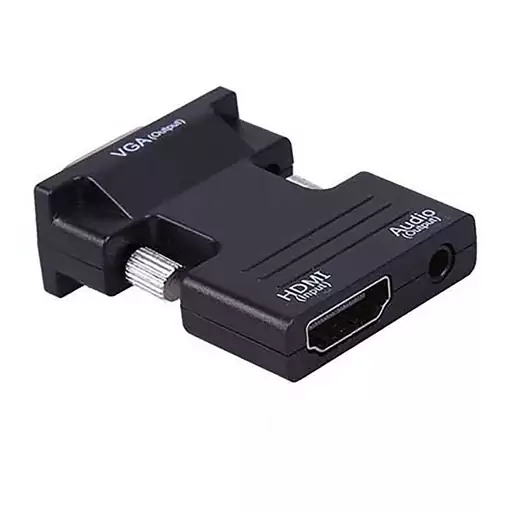 تبدیل HDMI به VGA و 3.5mm Audio با کابل صدا به طول 20 سانتی متر