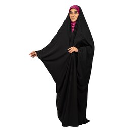 چادر مشکی عربی مدل ترنج جنس کر پ حریر قطری اصل 