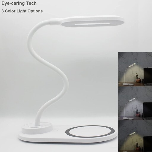 چراغ مطالعه و شارژر وایرلس رومیزی رسی Recci Wireless Charging Desktop Table Lamp - RLS L08