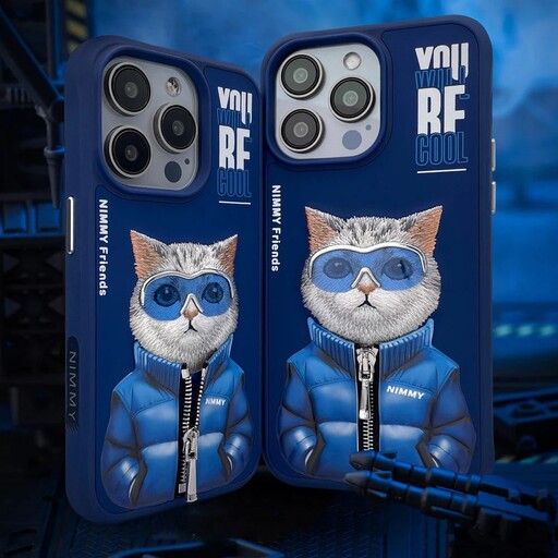 کاور اورجینال Nimmy طرح Blue Cat  برای گوشی موبایل آیفون 15 پرومکس