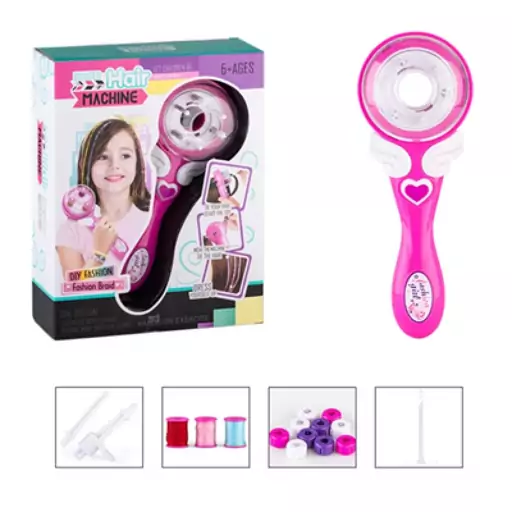 اسباب بازی لوازم آرایشی دستگاه بافت مو کوچک با نخ رنگی BRAIDED HAIR MACHINE