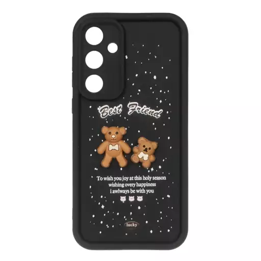 قاب Solid Case عروسکی Friends مدل Samsung Galaxy A35 - مشکی-کد3823