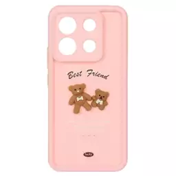 قاب Solid Case عروسکی Friends مدل Xiaomi Redmi Note 13 Pro 5G -Poco X6 - صورتی-کد3819