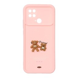 قاب Solid Case عروسکی Friends مدل Xiaomi Redmi 10C-Poco C40 - صورتی-کد3820