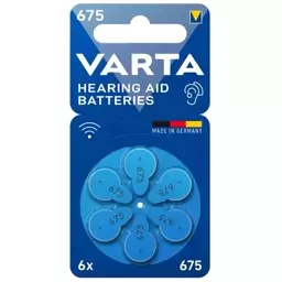 باتری سمعک وارتا VARTA کد 675 بسته شش عددی