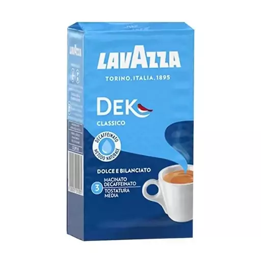 پودر قهوه بدون کافئین لاوازا (لاواتزا) دکافئیناتو کلاسیک Lavazza Caffe Dekaffeinato 250g