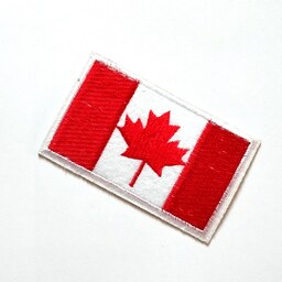 آرم پارچه ای گلدوزی حرارتی طرح پرچم کانادا