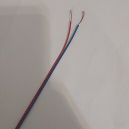 سیم برق لوستر   18 رشته دو رنگ ابی قرمز روکشدار متری 