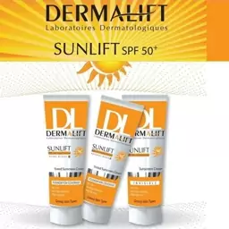 کرم ضد آفتاب بی رنگ مناسب پوست خشک spf50 حجم 40میل درمالیفت Dermalift Sunlift Spf50 Sunscreen Cream For Dry And Normal S