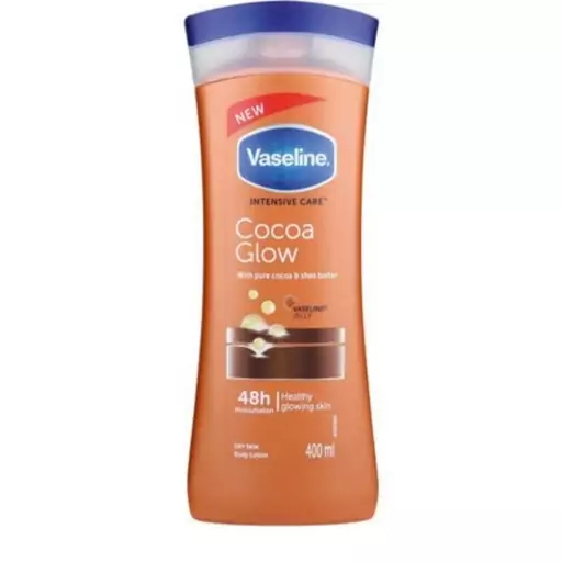 لوسیون بدن وازلین مدل Cocoa glow حجم 400 میل