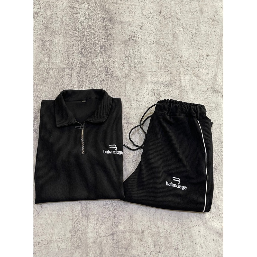 ست تی شرت شلوار نیم زیپ مردانه balenciaga