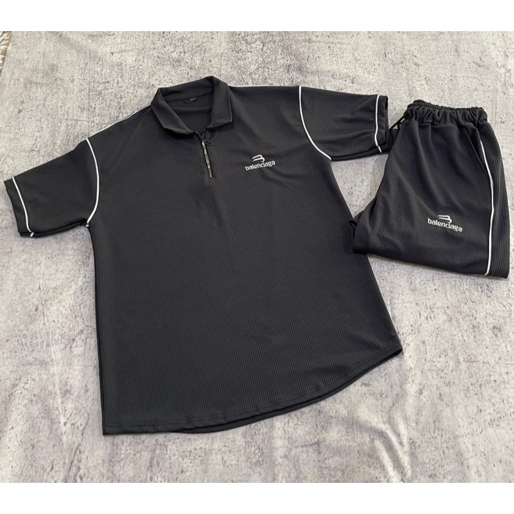 ست تی شرت شلوار نیم زیپ مردانه balenciaga