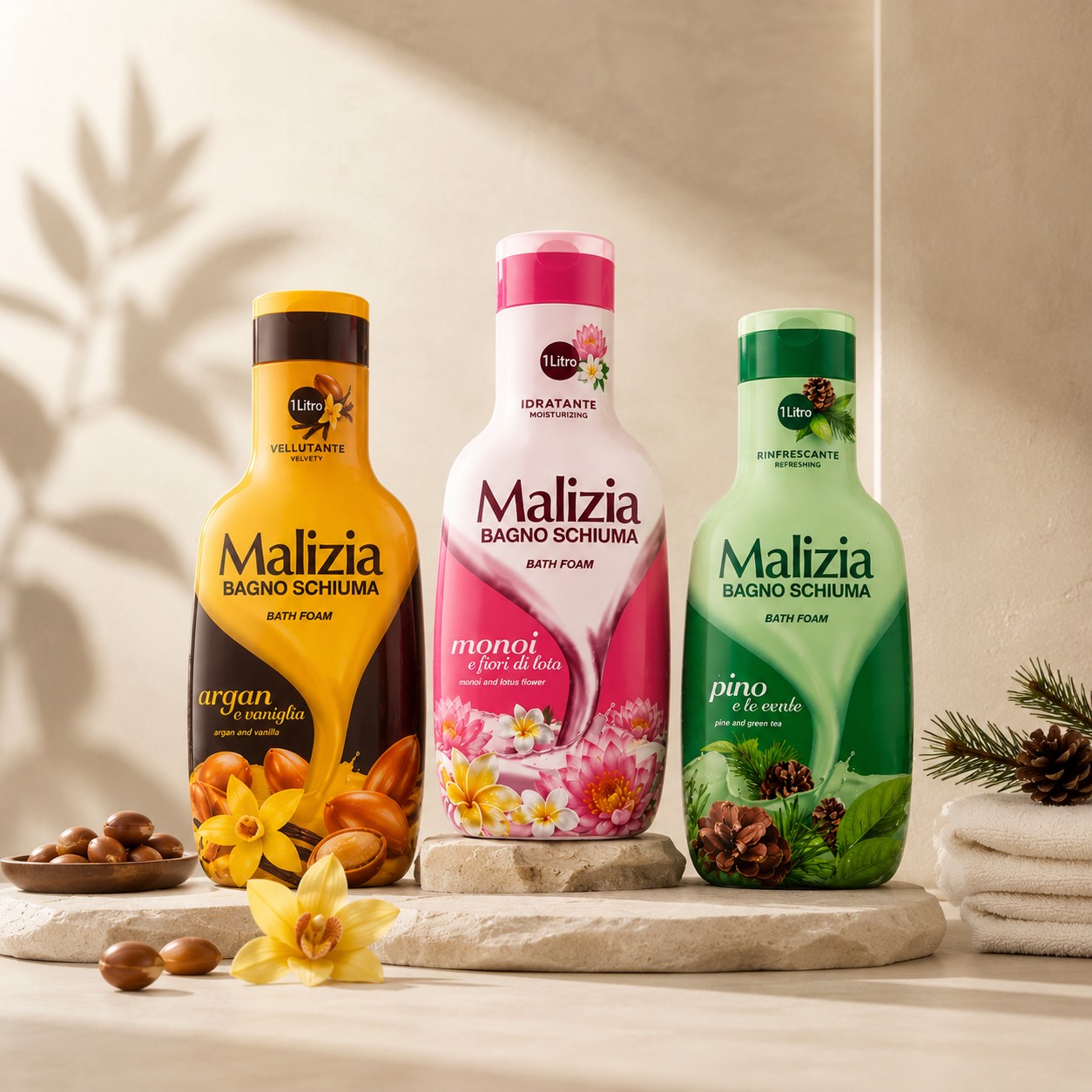 شامپو بدن Malizia حاوی روغن آرگان و عصاره وانیل 1l