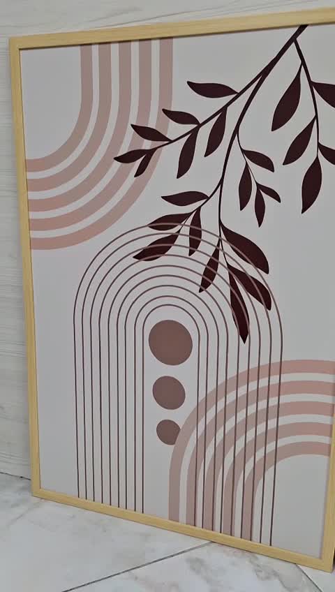 تابلو دکوراتیومدرن (مجموعه مینیمال با رنگ کرم نسکافه ای)