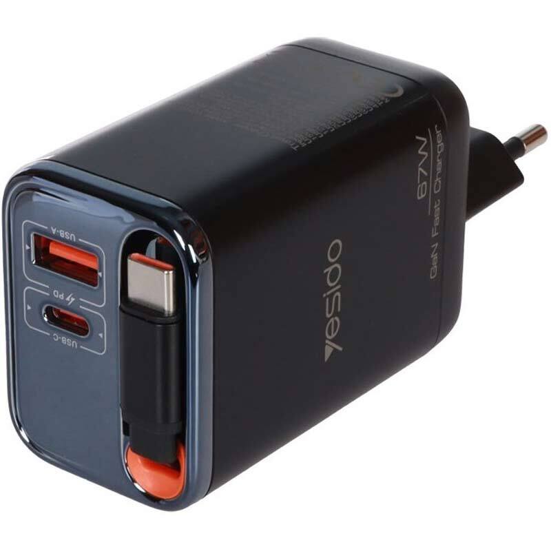 شارژر 67 وات یسیدو YESIDO YC100 با تکنولوژی GaN