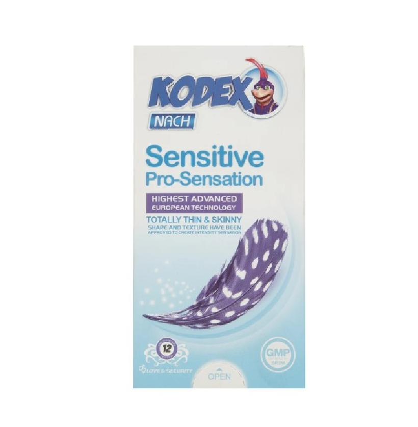 کاندوم کدکس مدل Sensitive Pro-Sensation بسته 12 عددی