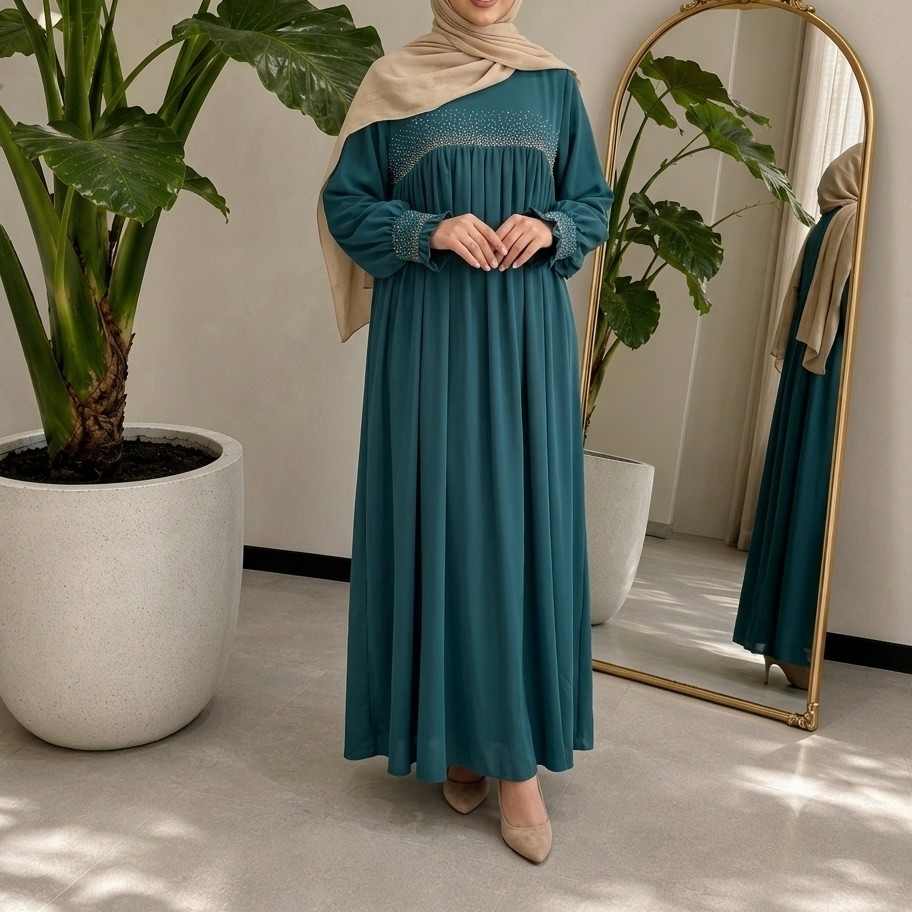 مانتو زنانه کرپ ندا اماراتی 38 تا 52