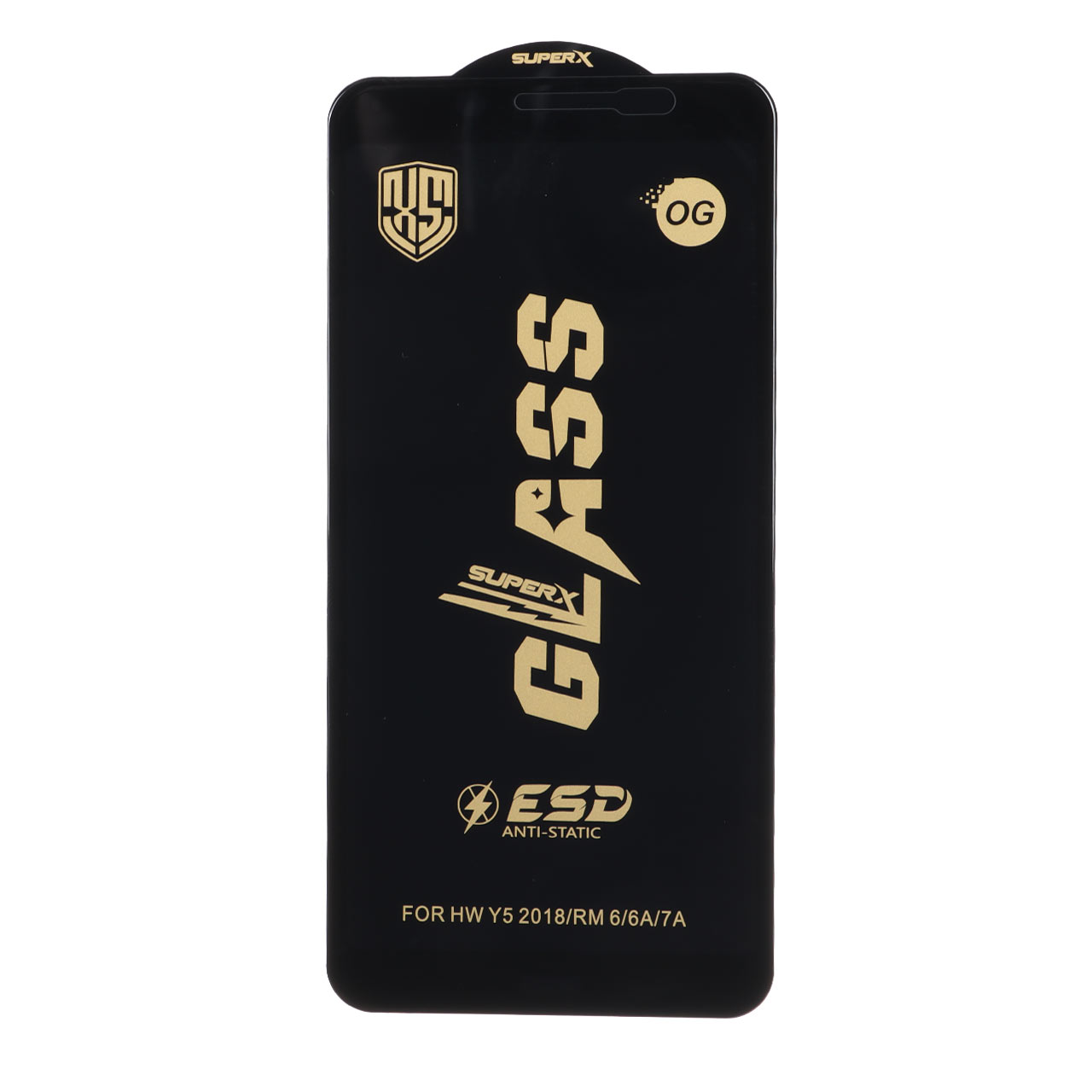 محافظ صفحه نمایش شیشه ای درجه یک Full Cover Super X OG - ESD OVOG مدل Huawei Y5 (2018) / Y5 Prime (2018) / Y5 Lite (2018