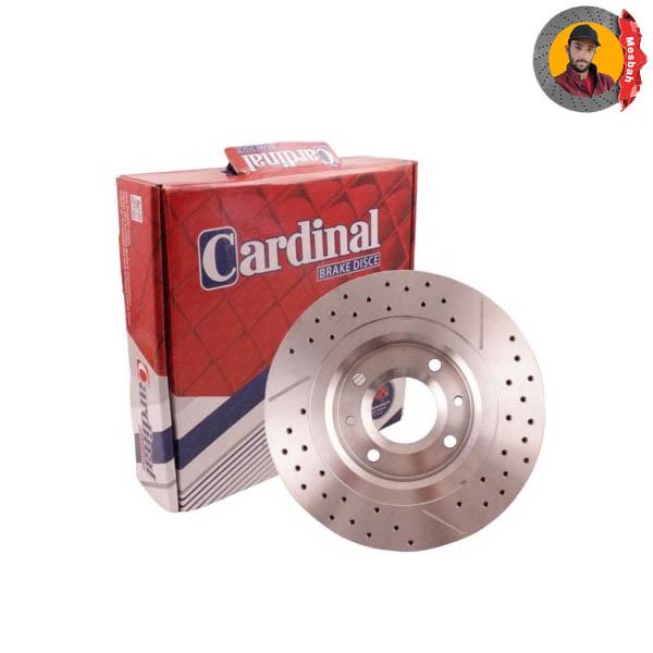 دیسک ترمز جلو کوییک سوراخدار شیاردار اسپرت کاردینال (پس کرایه)