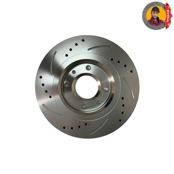 دیسک ترمز جلو سوراخدار شیاردار آسمکو ASMCO پژو 206 تیپ 5 (پس کرایه)
