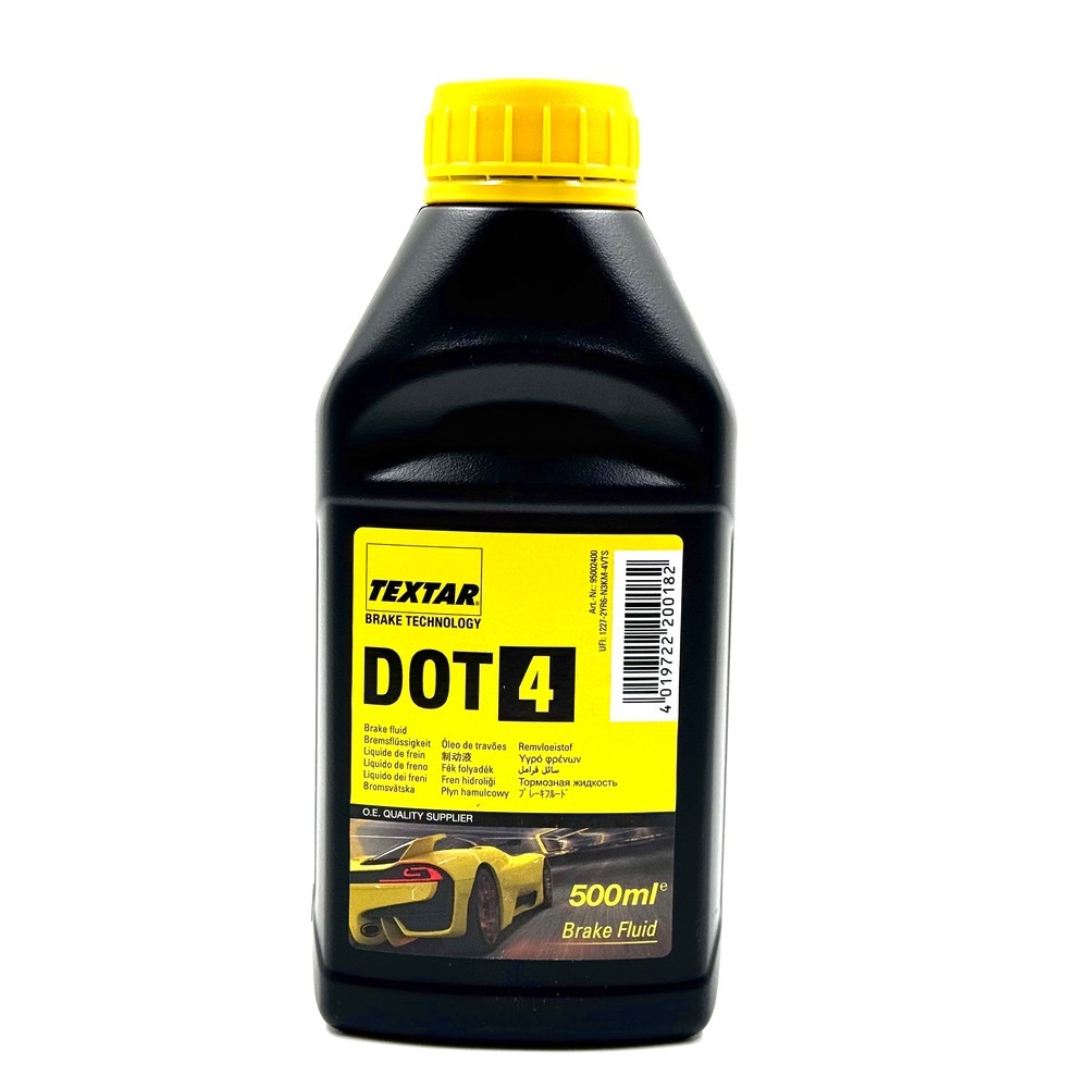 روغن ترمز DOT 4 تکستار زرد اصلی (500 میلی لیتر) (پس کرایه)
