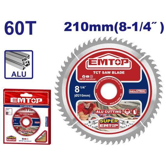 تیغ آلومینیوم بر 210 میلیمتری امتاپ EMTOP مدل ETCT2210601 آوانور-پس کرایه