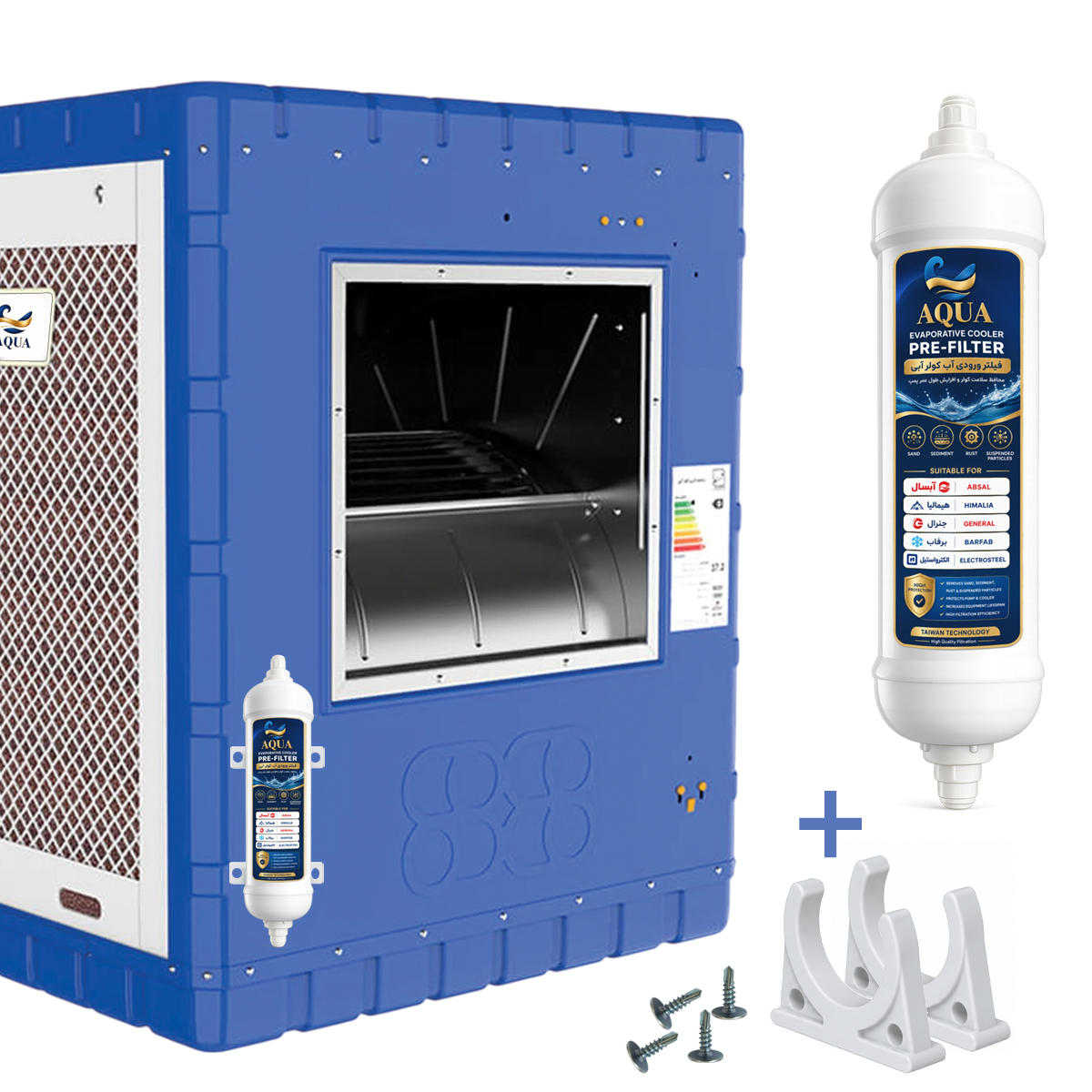 خرید بهترین فیلتر تصفیه آب کولر آکوا مدل AQ-Cooler-Plus Tools به همراه اتصالات - مناسب برای انوع کولر آبی در جوی مارکت (