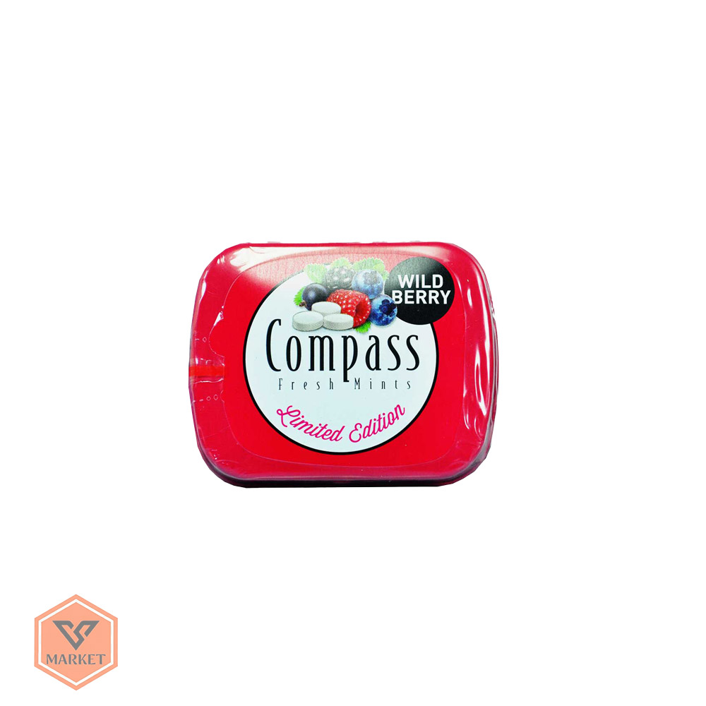 خوشبوکننده دهان کامپس (Compass) طعم توت وحشی (Wild Berry) - 14 گرمی