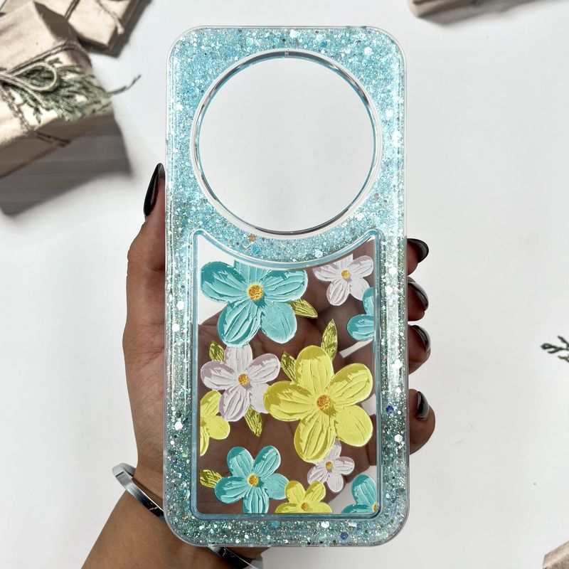 قاب گوشی Redmi 14C / Redmi A4 / Poco C75 شیائومی Princess Case شفاف دور شاین سوپر لوکس طرح گل کد 919212