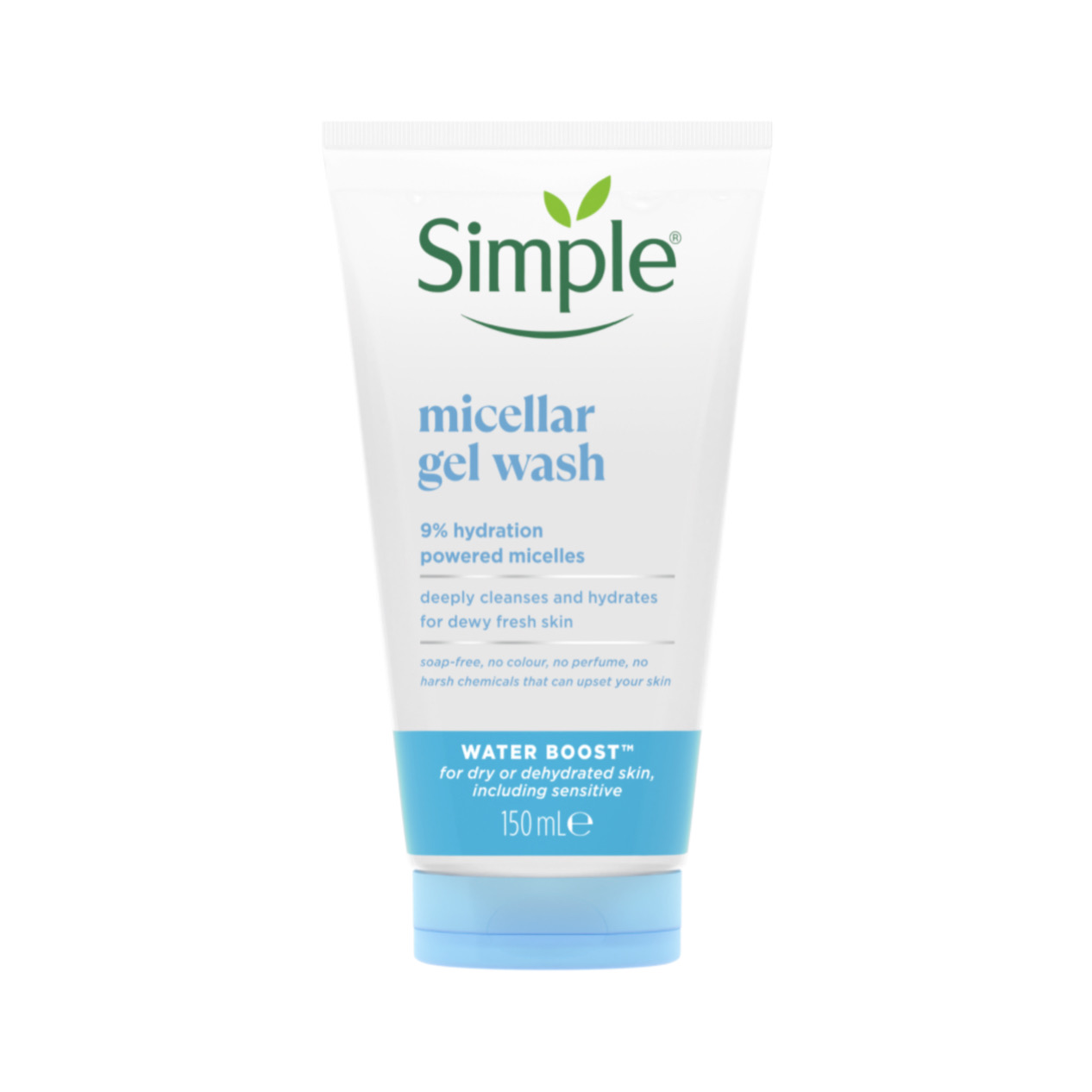 ژل شستشوی صورت میسلار واتر بوست آبرسان سیمپل (Simple Micellar Gel Wash Water Boost) سیمپل 150ml (واردات قانونی ارسال از