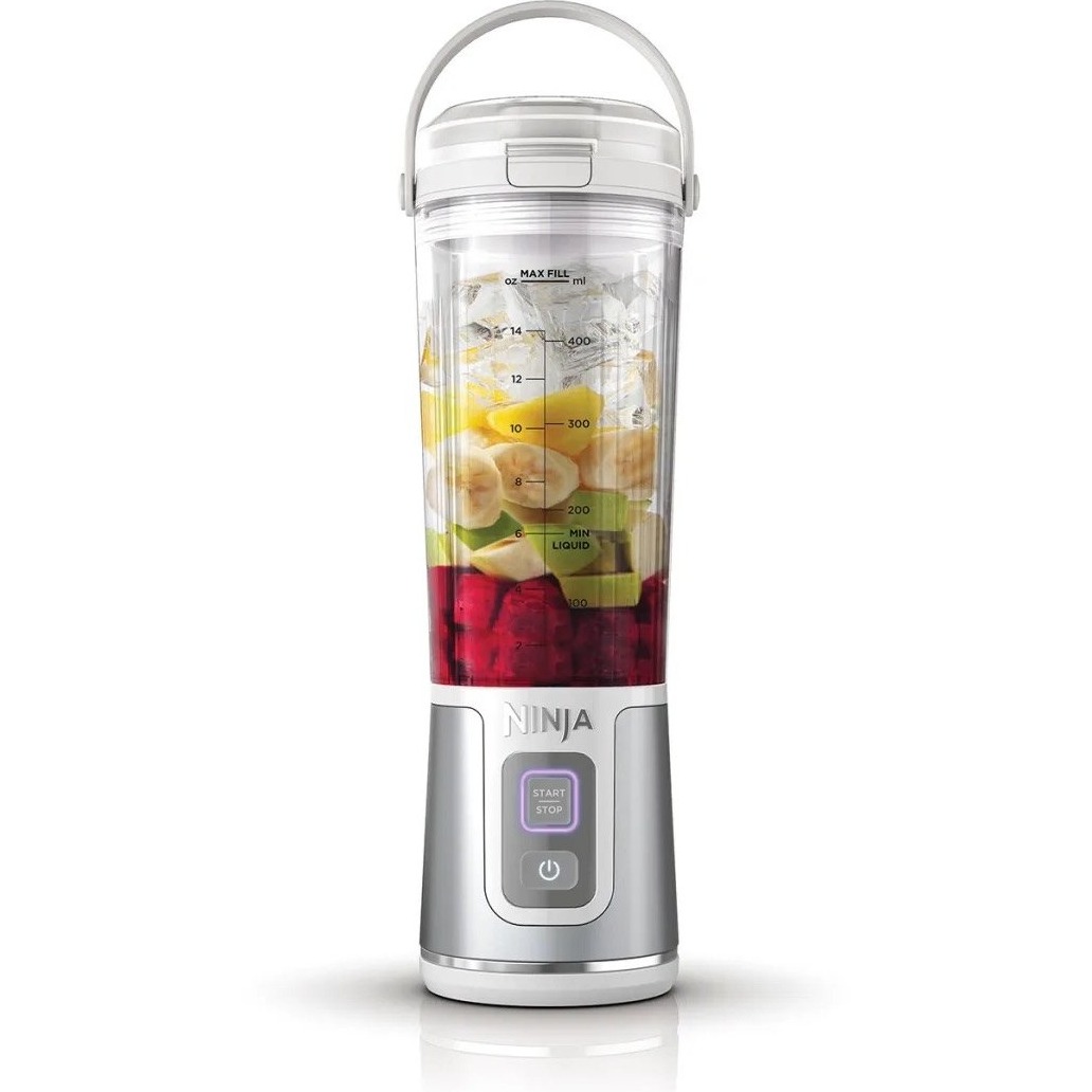 شیکر شارژی 500 میل نینجا سفید Ninja Blast 500ml Rechargeable Shaker Original White