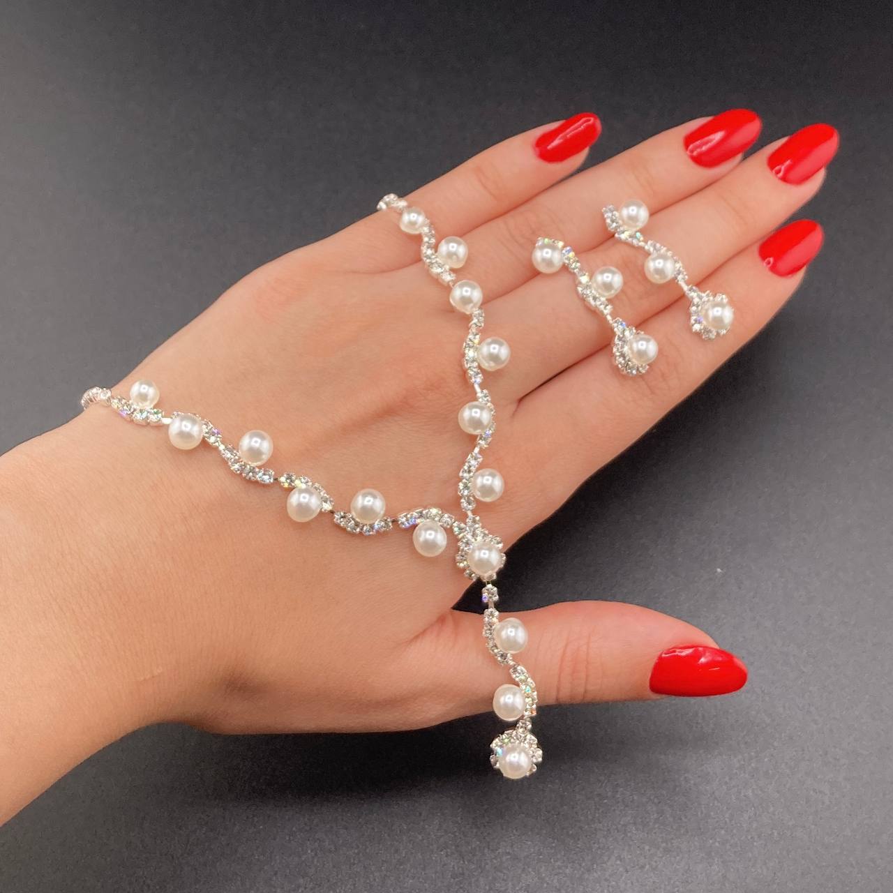 نیم ست جواهری نگین دار jz10014 گالری موژان حیدری
