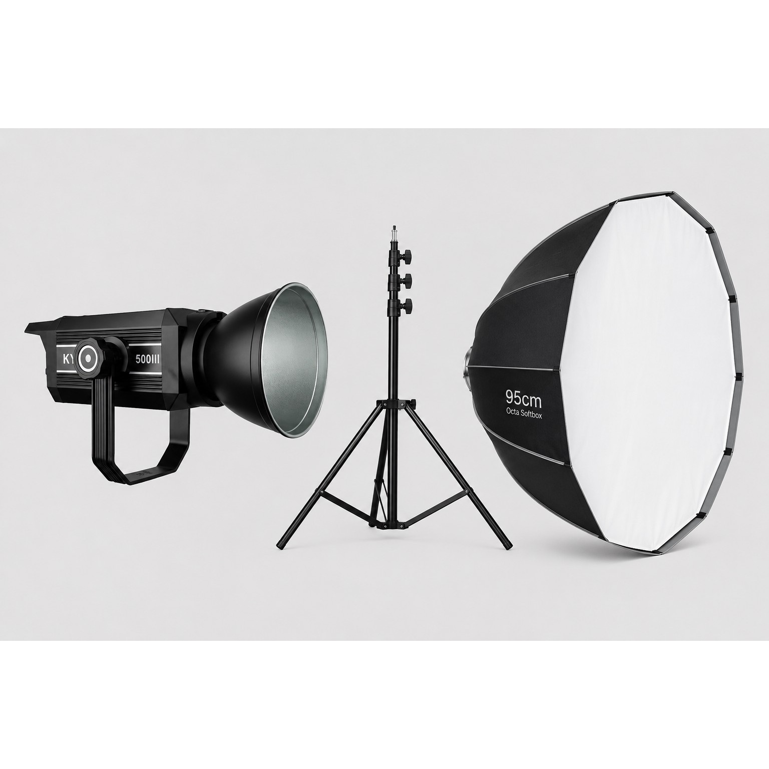 کیت ویدیولایت KY-BK500III ظرفیت 500 وات به همراه اوکتا باکس 95 سانتی متر و سه پایه حرفه ای