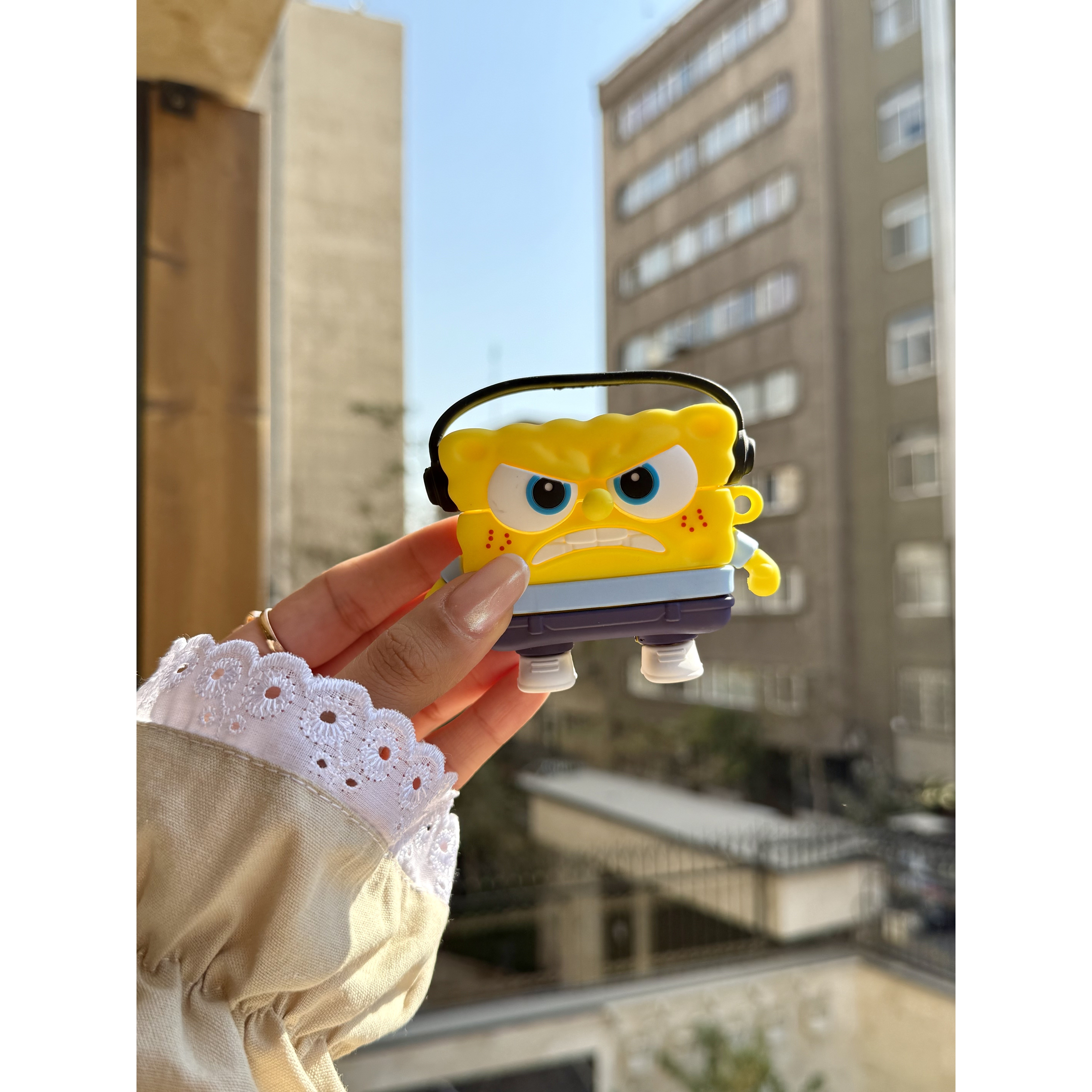 کاور ایرپاد پرو و ایرپاد1 2 مشترک Airpods2 Airpods1 طرح دیجی باب اسفنجی