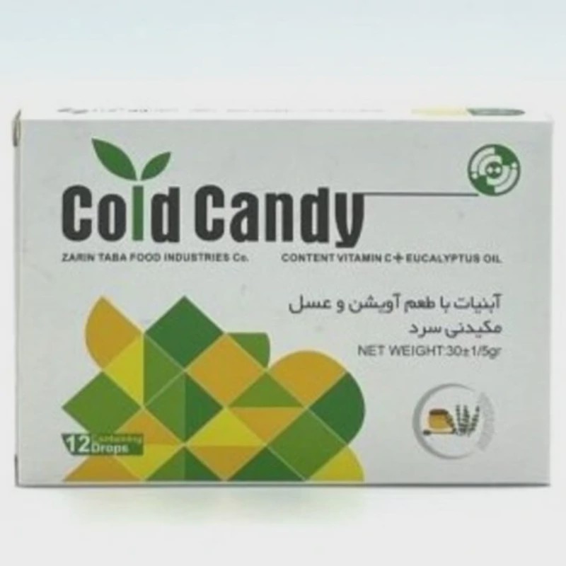 آبنبات سرد اکالیپتوس با طعم آویشن و عسل کلدکندی مناسب سرماخوردگی 12 عددی