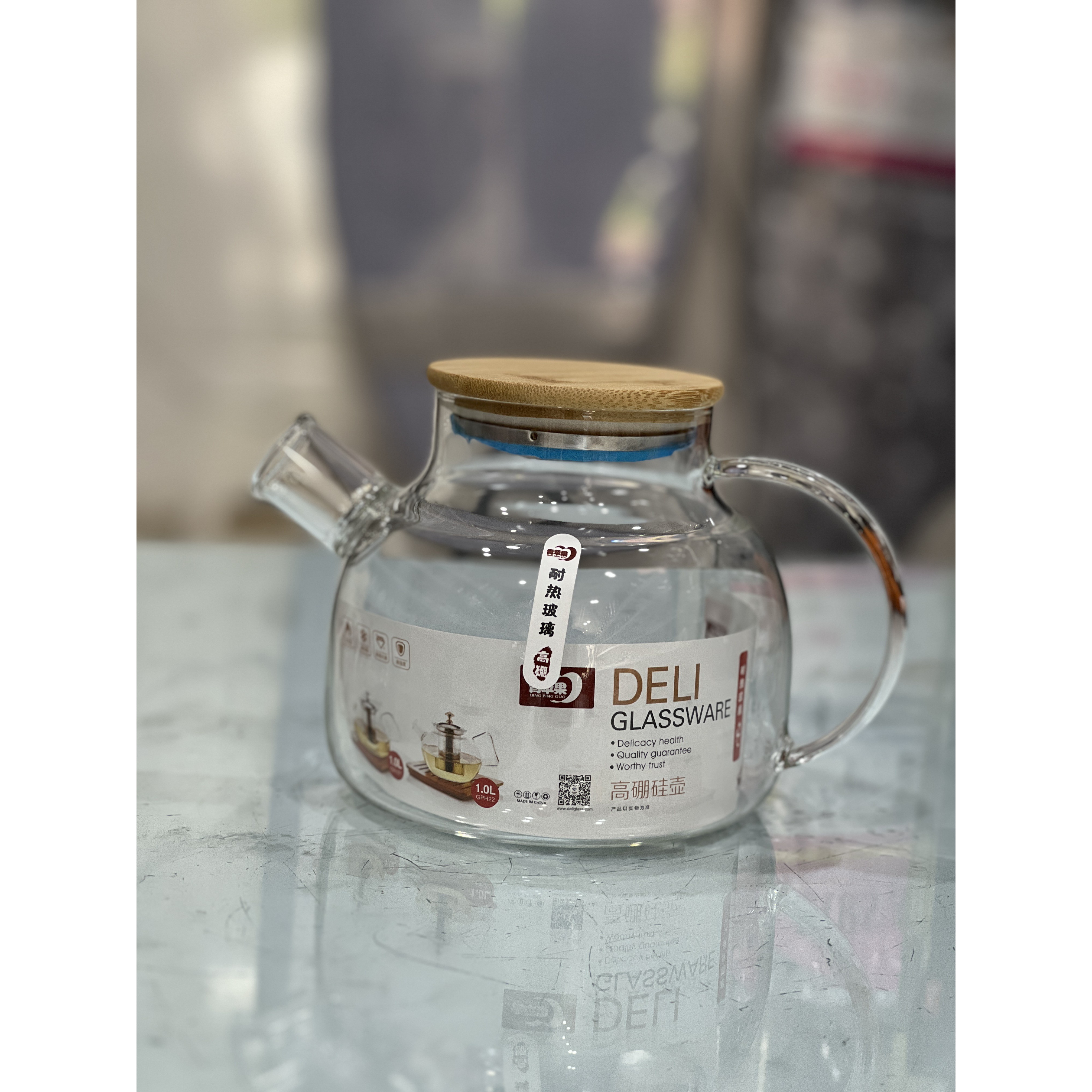قوری پیرکس دلی درب بامبو