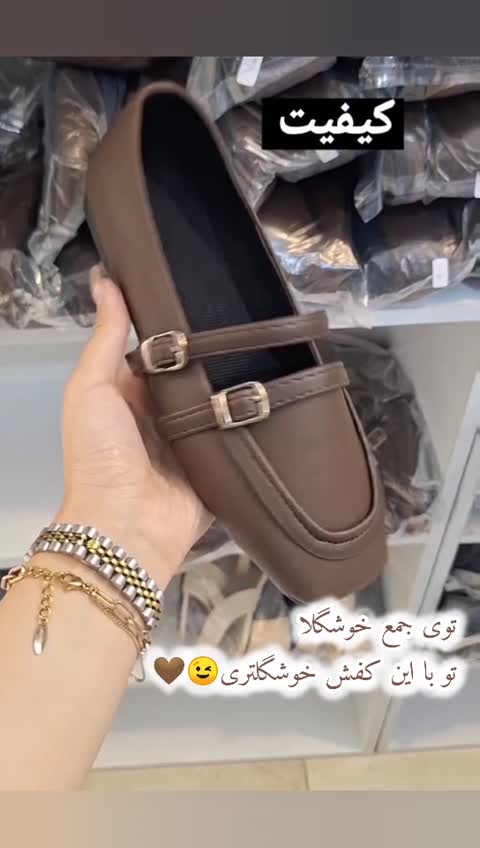 کفش کالج زنانه دخترانه در دو رنگ مشکی و قهوه ای 
