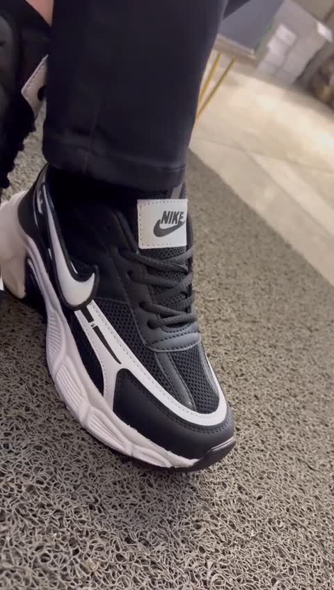 کتونی نایک لژدار مشکی سفید کرم سبز زنانه دخترانه کفش اسپورت راحتی نایکی NIKE رانینگ طبی سبک روزمره پیاده روی کرمی شیصک