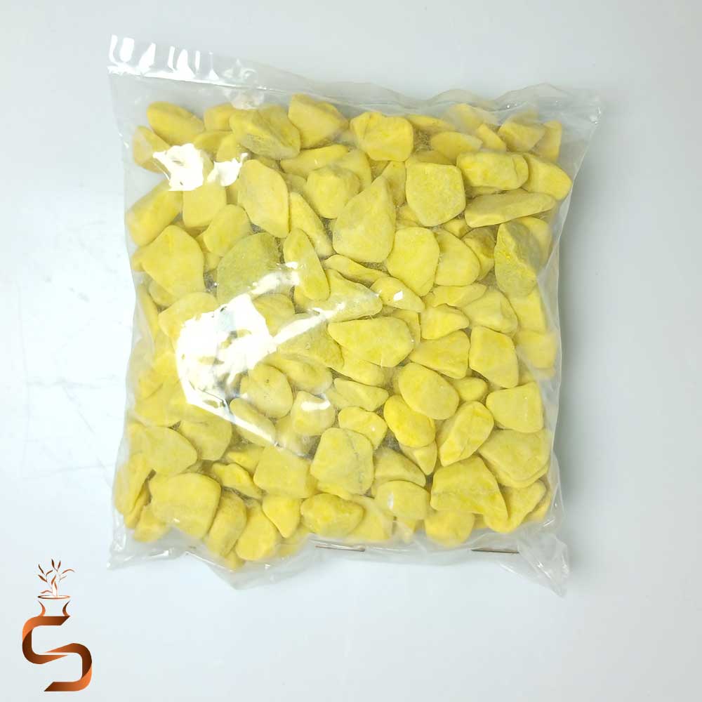 سنگ رنگی گلدان تزئینی لیمویی (بسته 500 گرمی) تضمین کیفیت