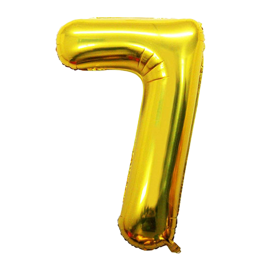 بادکنک فویلی عدد 7 طلایی