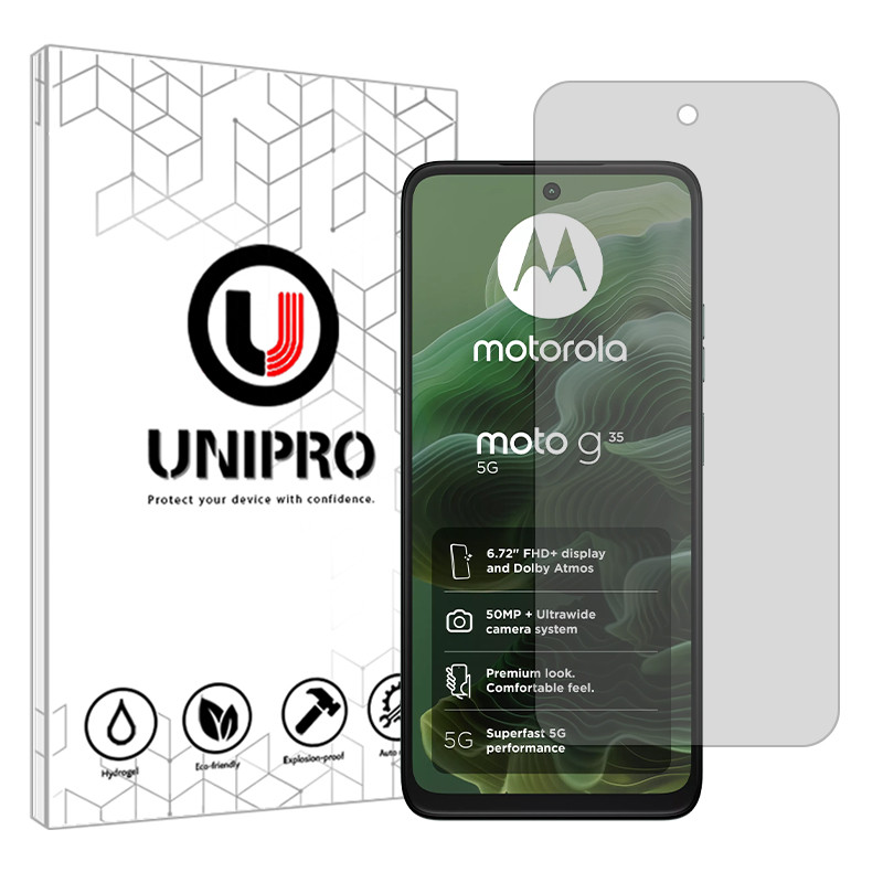 محافظ صفحه نمایش شفاف یونی پرو مدل Explosion Proof مناسب برای گوشی موبایل موتورولا Moto G35 – با بهترین کیفیت
