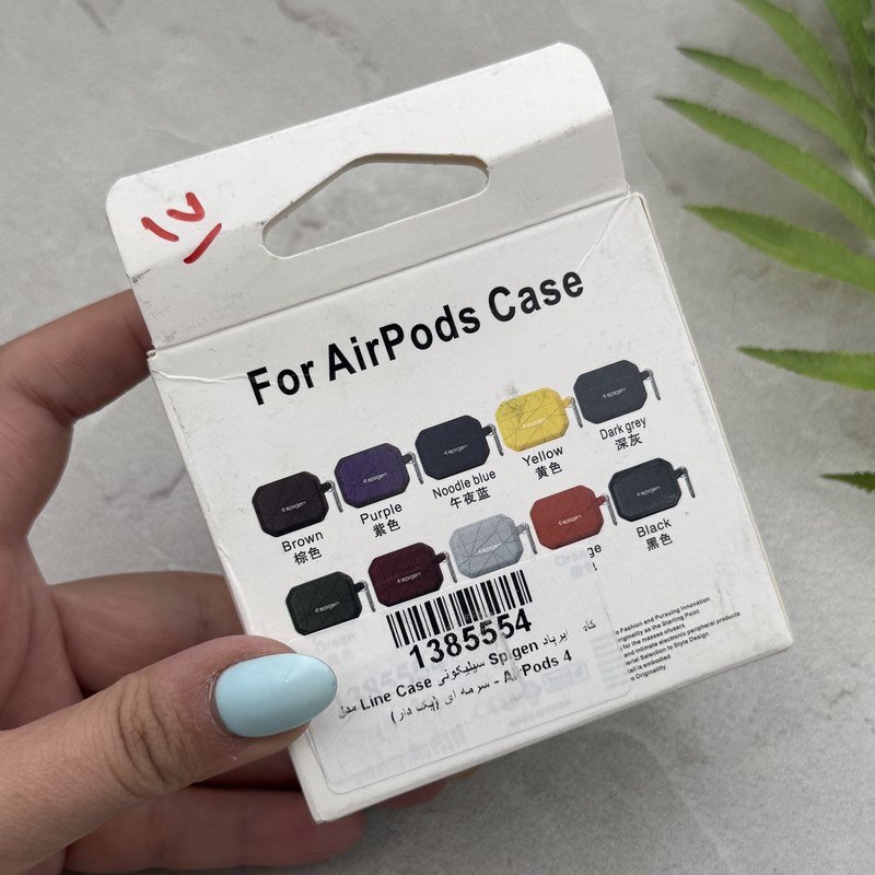 کاور ایرپاد Spigen سیلیکونی Line Case مدل Apple Airpods 4 - سرمه ای کد 140362