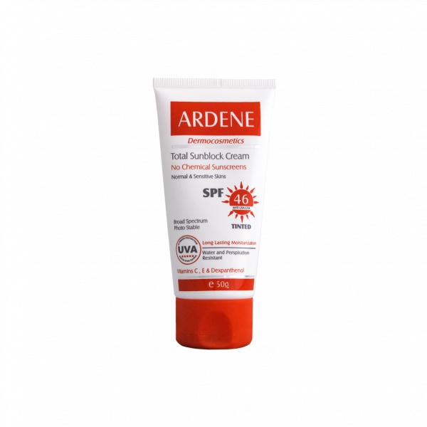 کرم ضد آفتاب رنگی SPF46 آردن فاقد جاذب های شیمیایی مناسب پوست های معمولی و حساس 50 گرم