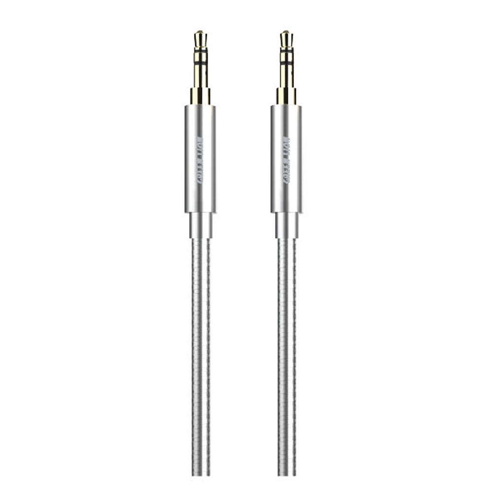 کابل Green Lion Non-MFi AUX 3.5mm to AUX Stainless Steel Plating Cable 90cm-